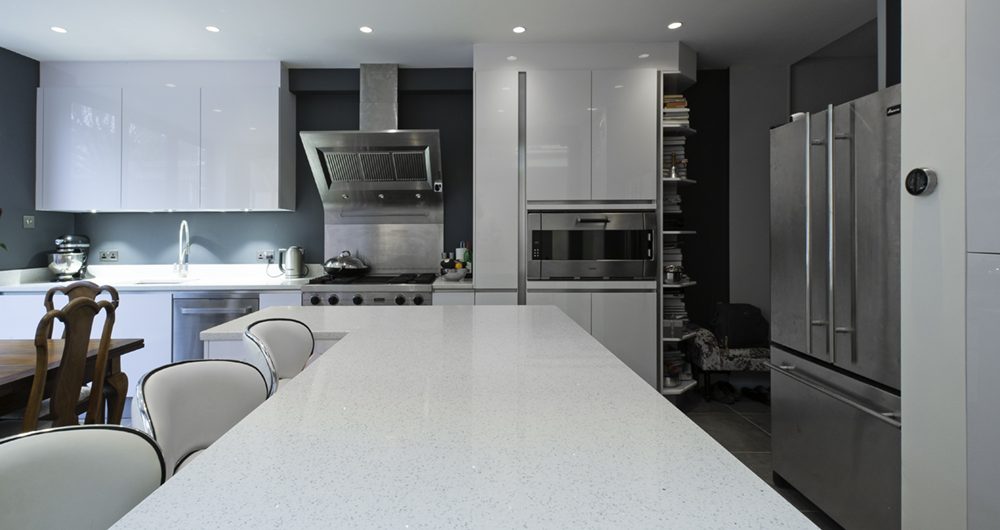 white gloss modern kitchen design south west london